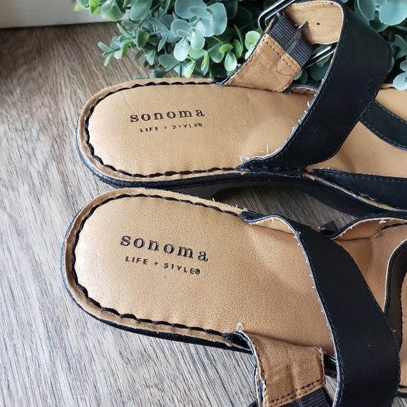 Sonoma Rikki Black Summer Sandals Women's Size 7.5 - Picture 4 of 8